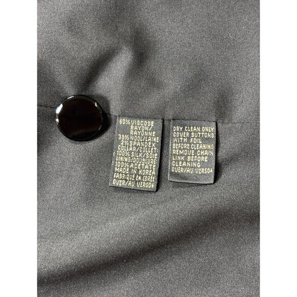 Dana Buchman Petite Formal Blazer Jacket Black Purple 4 Petite 4P - Picture 6 of 11